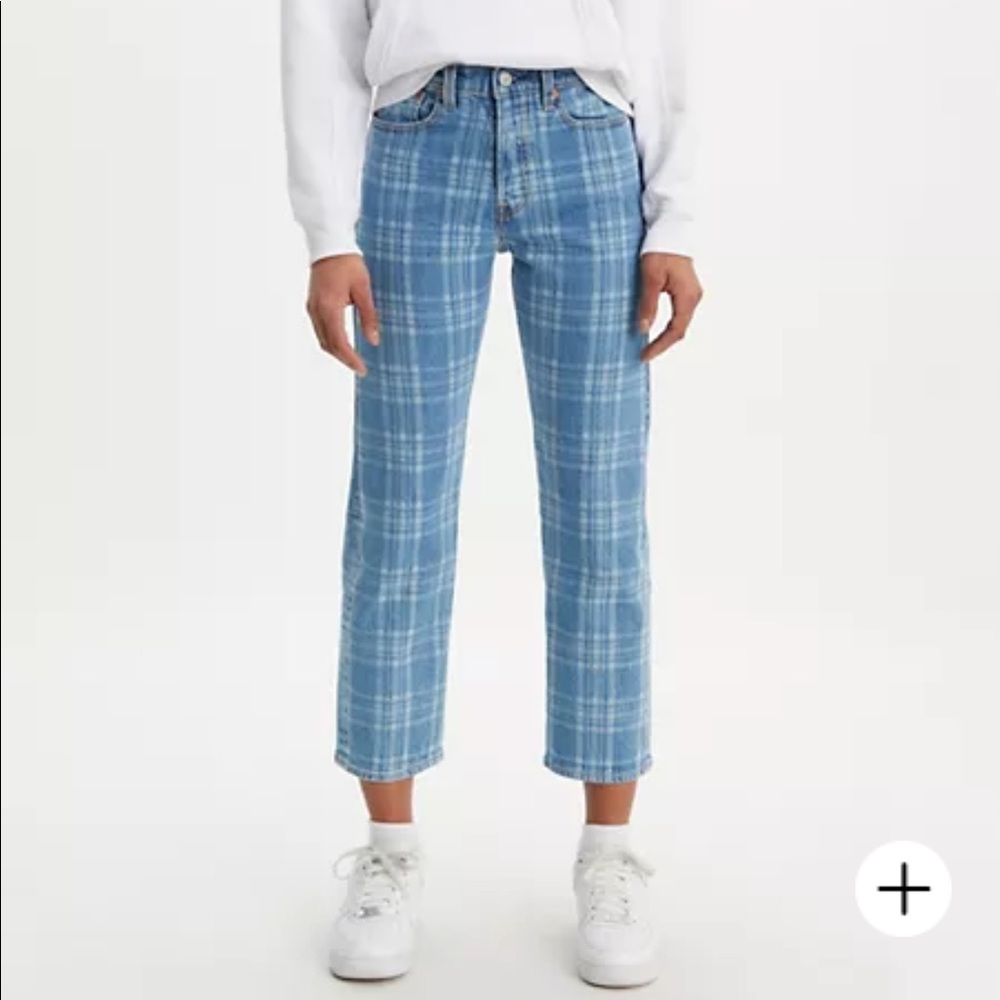 LEVI’S PREMIUM PLAID WEDGIE FIT STRAIGHT JEANS